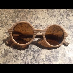 Emporio Armani auth. round wood sunglasses EA4011