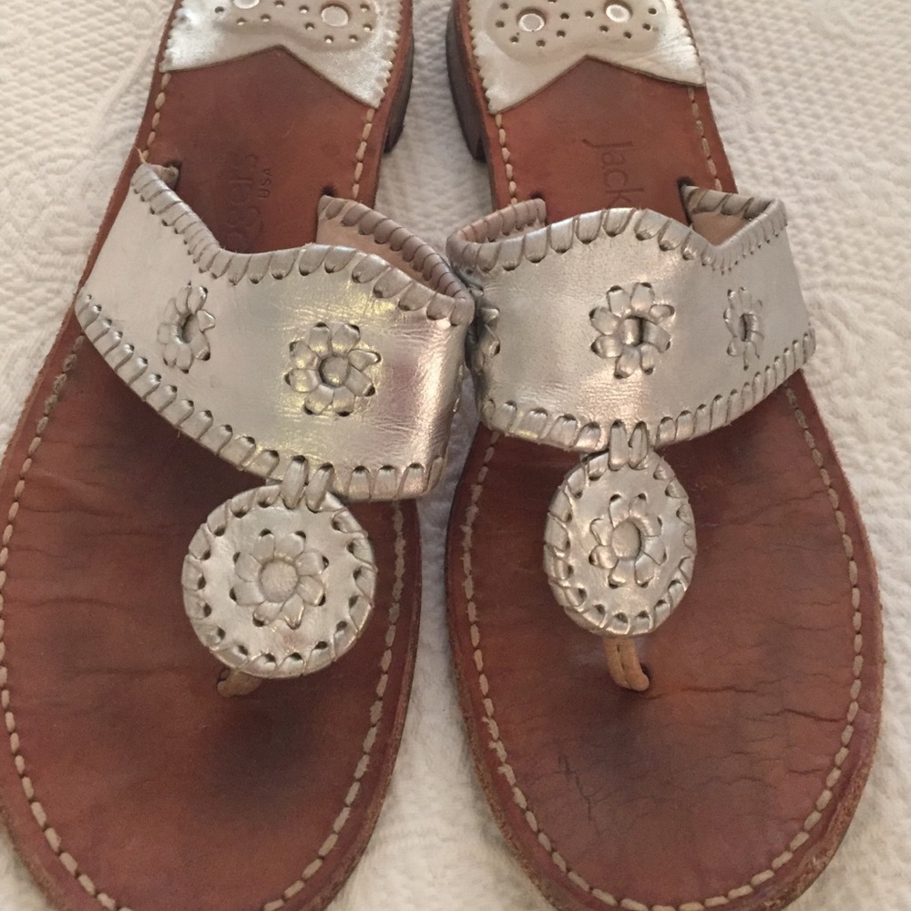 Jack Rogers Silver Sandalss