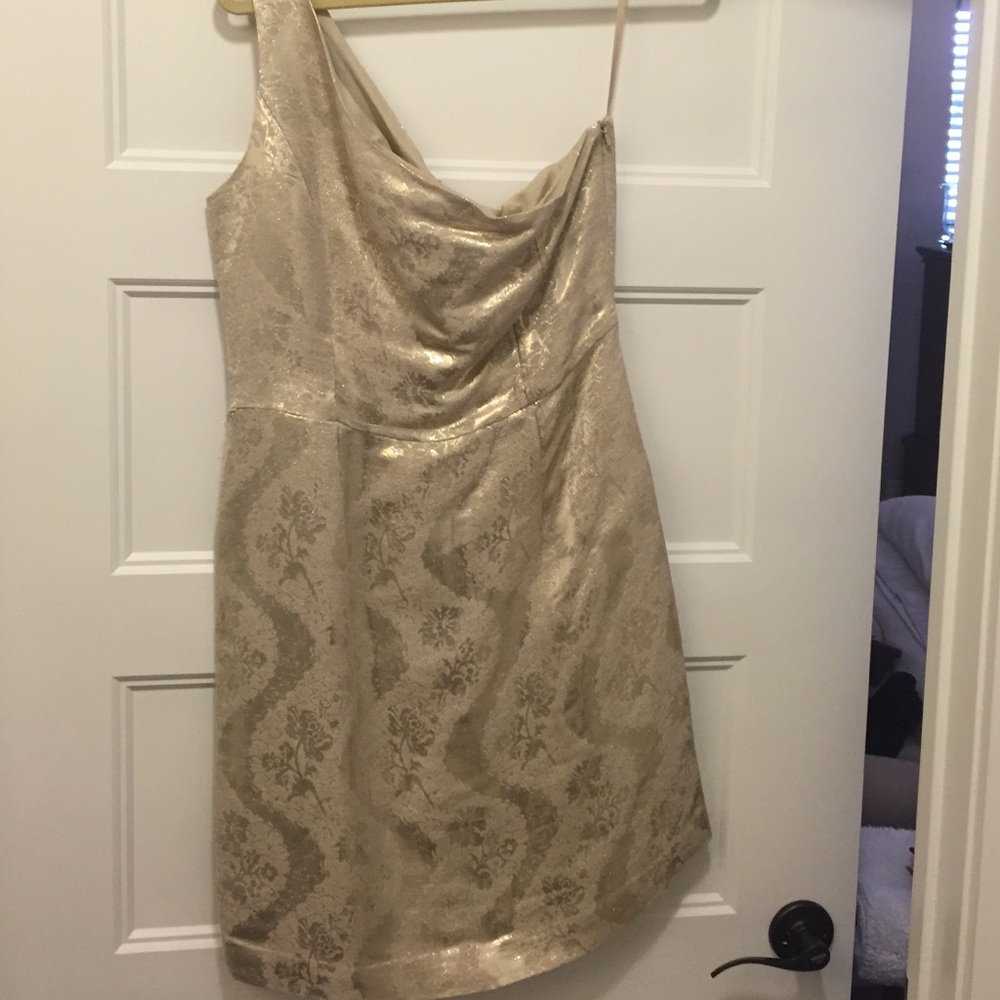 Tory Burch Gold Jacquard Dress