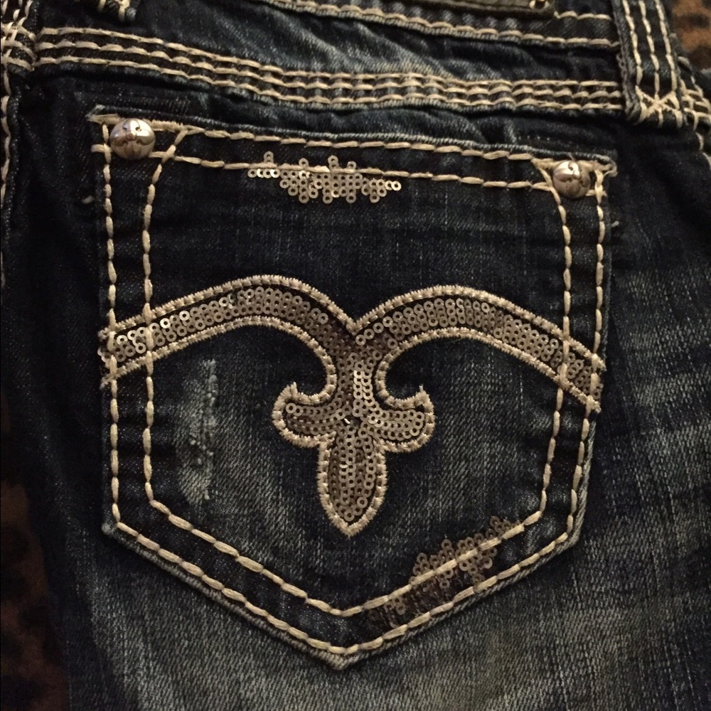 Rock Revival silver sequin