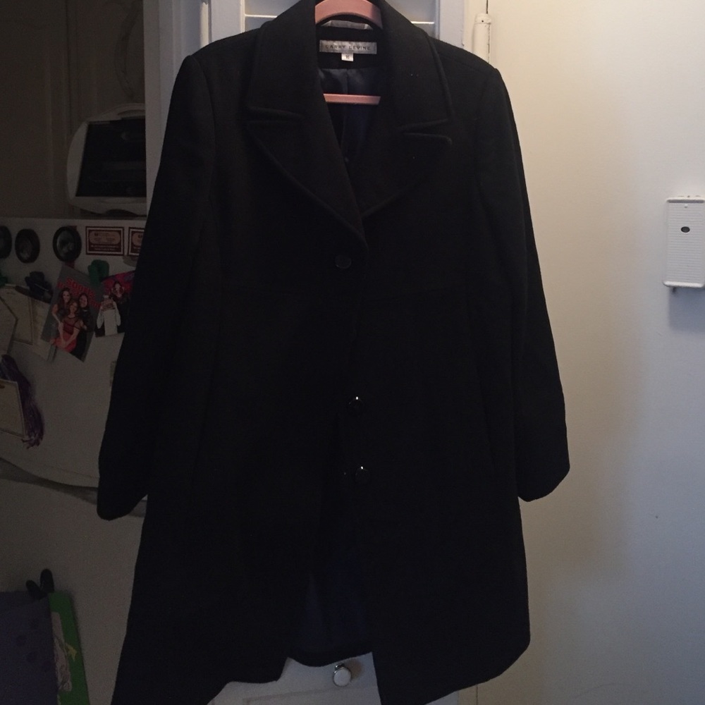 Larry Levine black pea coat