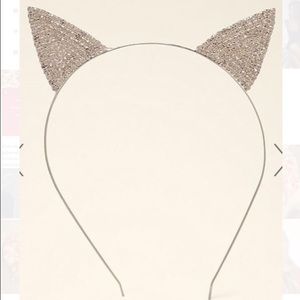 Bebe Rhinestone Cat Ears Headband