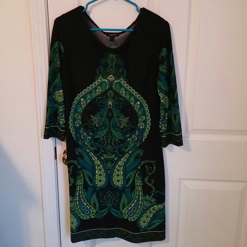 Black boho dress