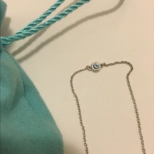 Tiffany and co bracelet silver with blue stone
