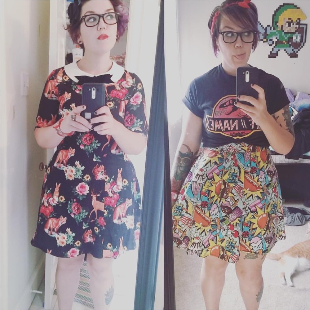 HELL BUNNY FOX AND DEER DRESS - Picture 2 of 2