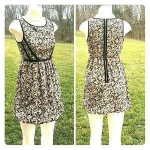S 3 Lined DRESS Floral Pink Black Jr 3 Hearts Moto