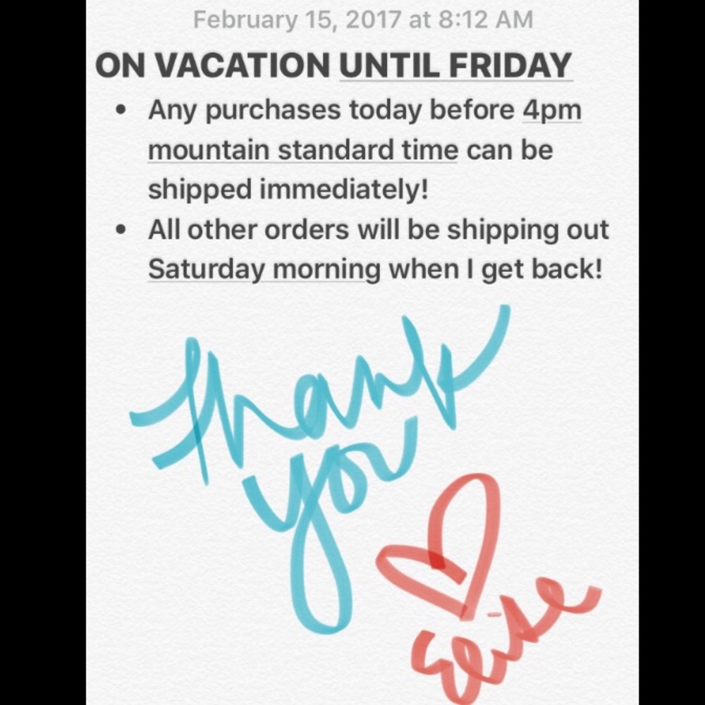 Vacation until Friday!