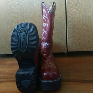 Red fleuvog cowboy boots