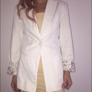 LF Duke & Duchess oversized white blazer NWT