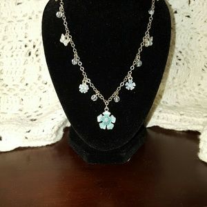 NWOT flower and butterfly anklet