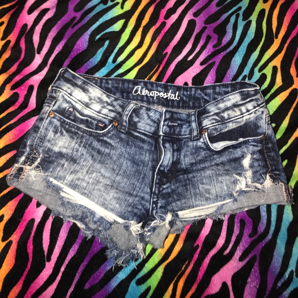 Bleached aéro shorts
