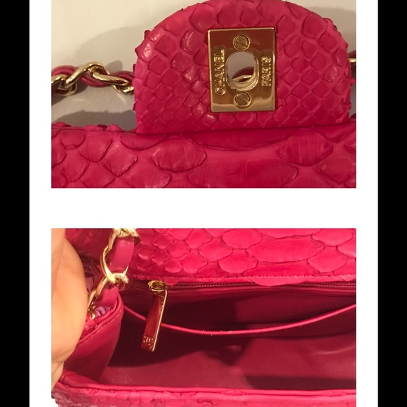 Beautiful python hot pink handbag - Picture 2 of 4