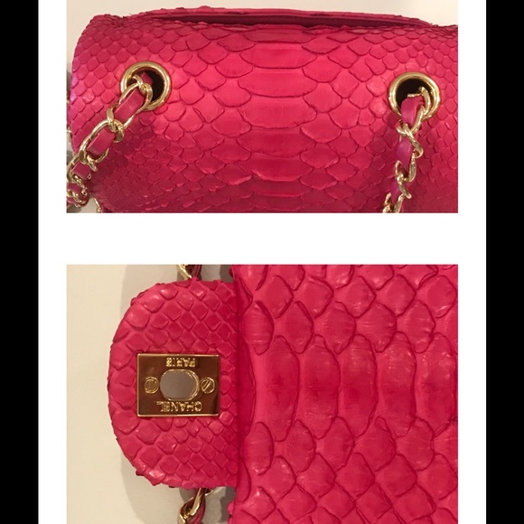 Beautiful python hot pink handbag - Picture 3 of 4