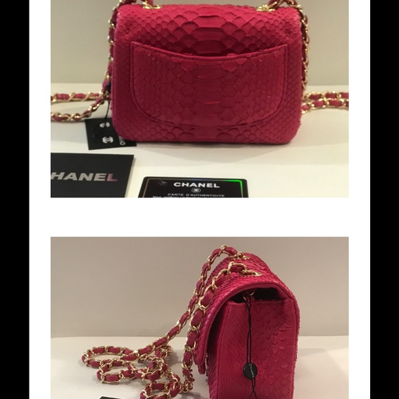 Beautiful python hot pink handbag - Picture 4 of 4