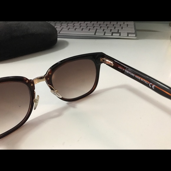 Tom Ford sunglasses in brown and gold main image 4