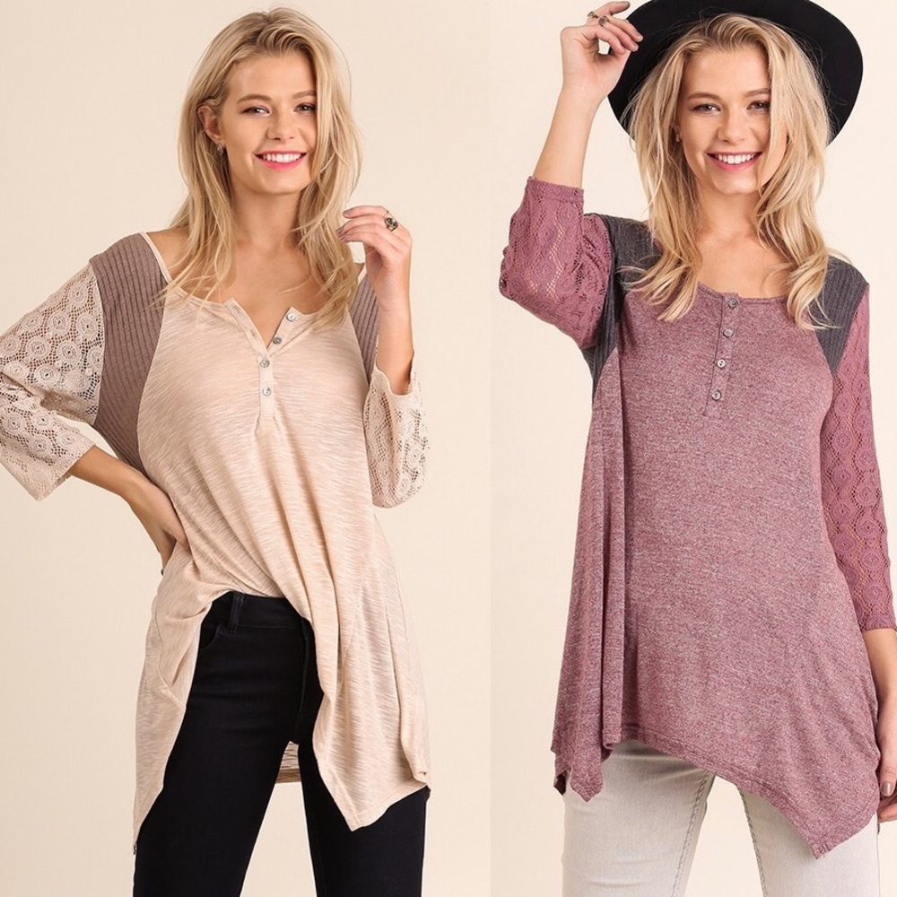 💓Soft Lace Sleeves Top - Picture 1 of 3