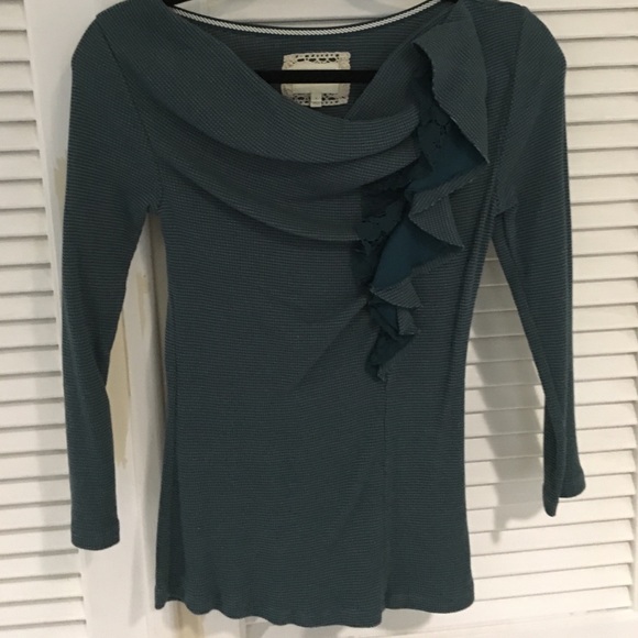 Anthropologie Tops - Anthropologie Deletta Top with Ruffle detail