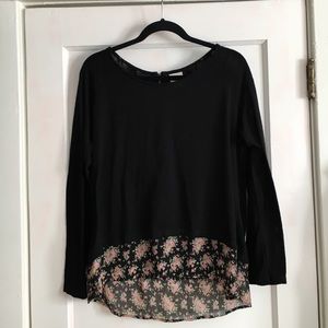 Black and floral casual shirt
