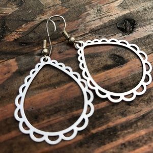 Lacey tear earrings