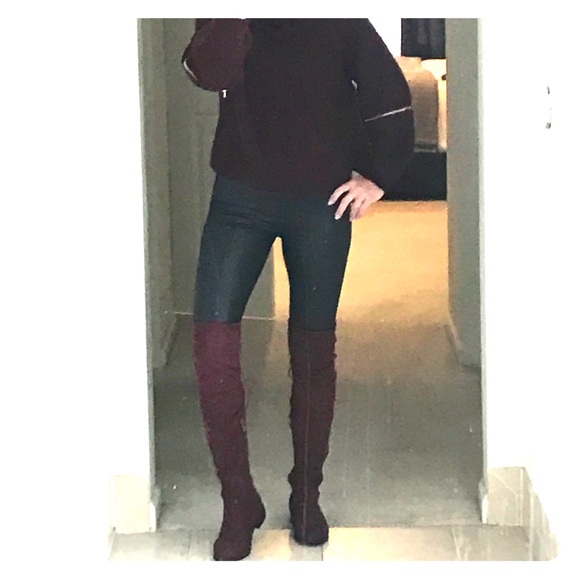 Merlot over the knee boots. - Picture 3 of 4