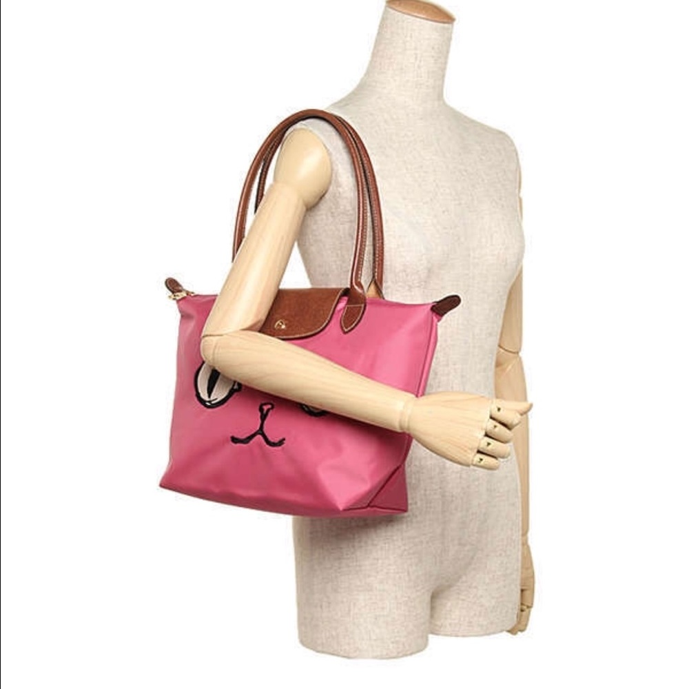 Longchamp Le Pliage Miaou Cat small bag longhandle