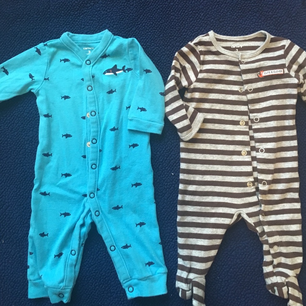 Two one piece jammies