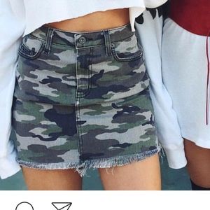 Size 24 camo skirt!