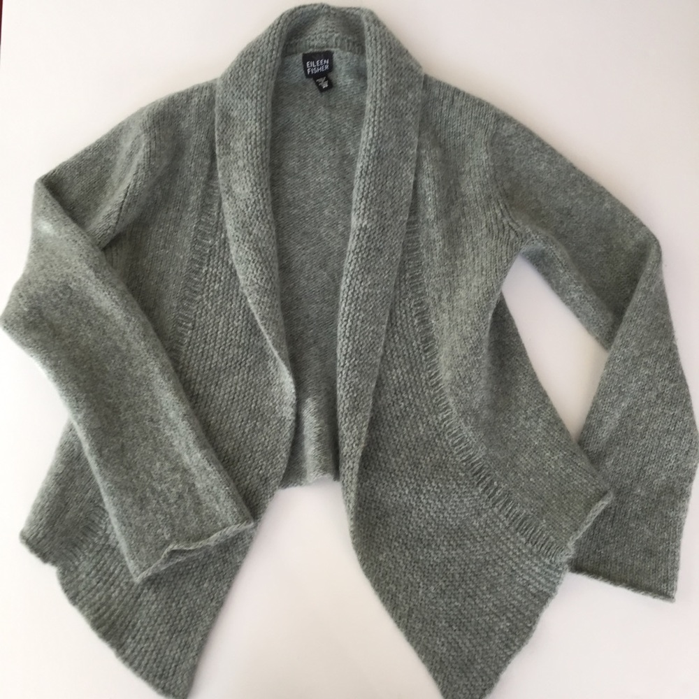 Eileen Fisher • Green mohair cardigan