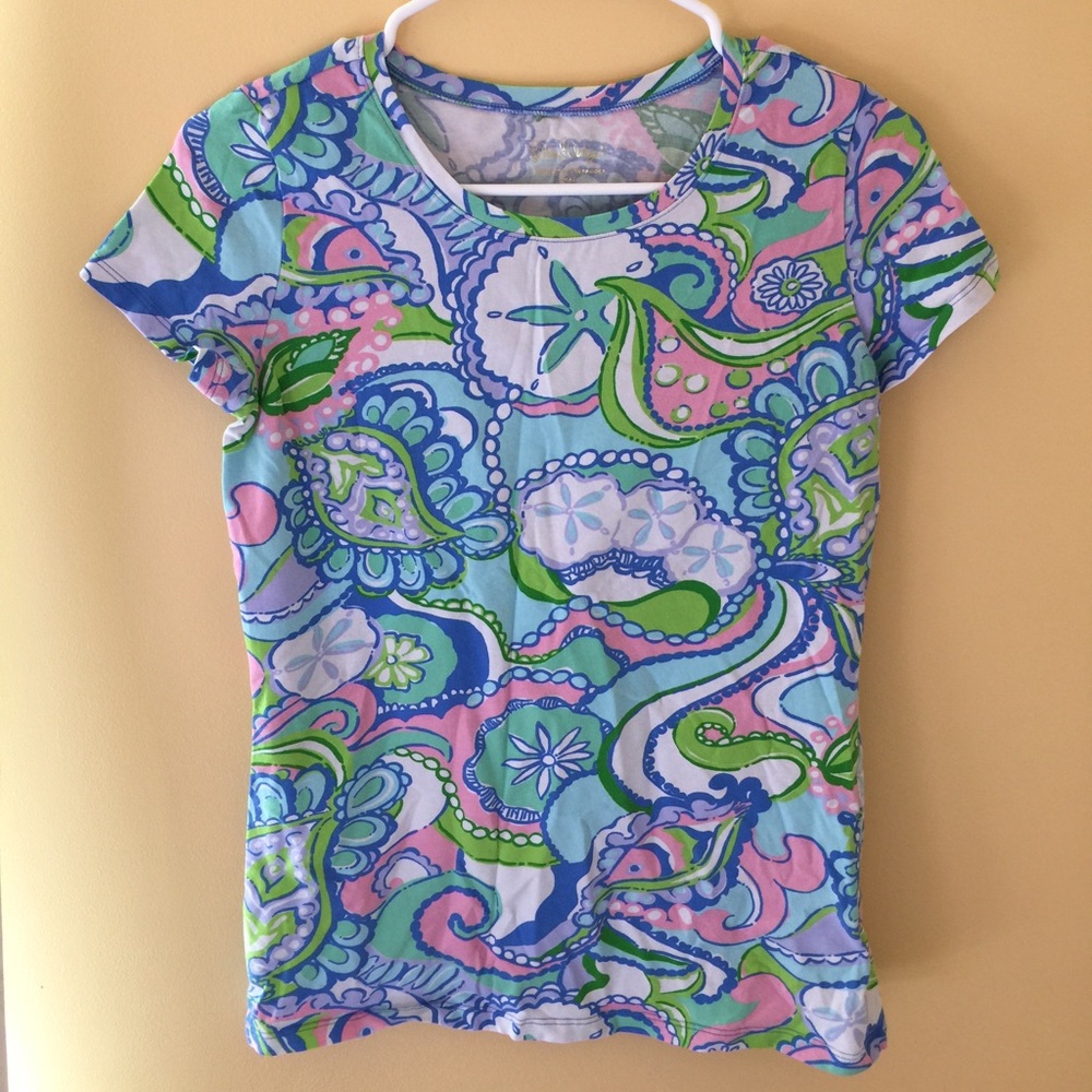 Lilly Pulitzer beach stretch tee size small
