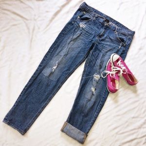Mossimo distressed skinny Boyfriend Jean