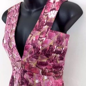 Just Cavalli pink snake print dress knee length