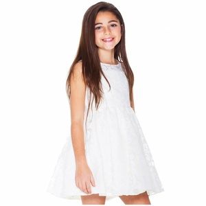 Beautiful white brocade formal dress