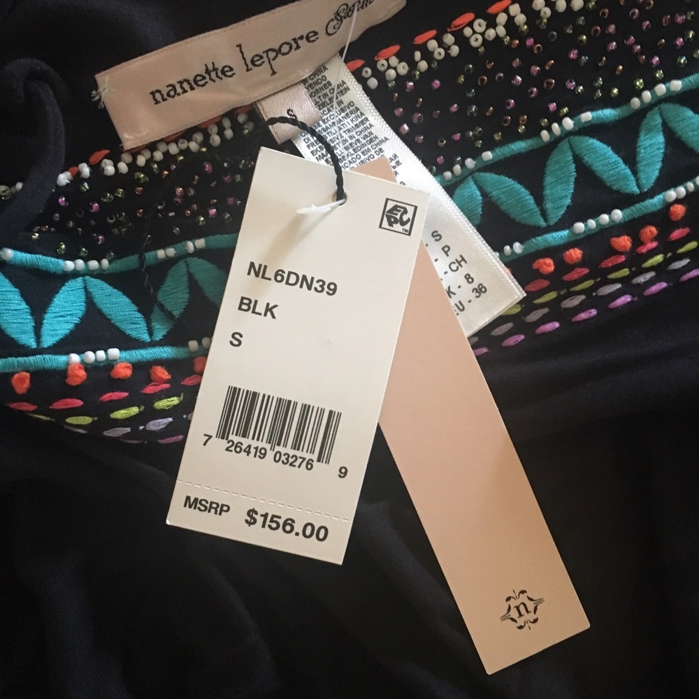 NWT Nanette Lepore Mantra embroidered tunic S - Picture 2 of 5