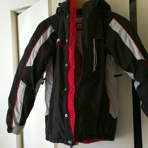 MEN'S COLUMBIA SKI JACKET, HOODED, SIZE SMALL