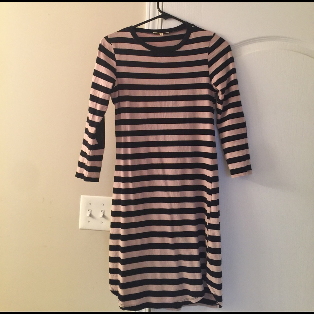 Striped fitted boutique dress