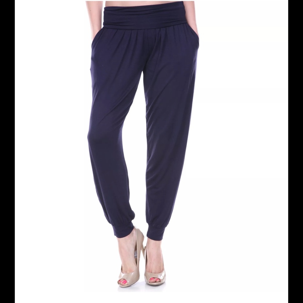White Mark Navy Blue Harem Pants - Super comfy! XL