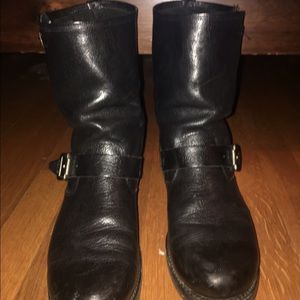 FRYE Textured Engineer Boot Black Size 10