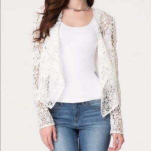 NWT! Bebe crochet lace shrug!