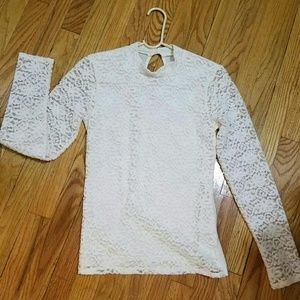 Hollister Lace Mock Neck Top