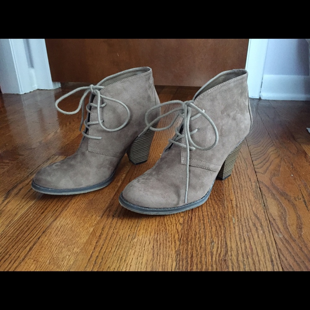 Taupe Suede Heels