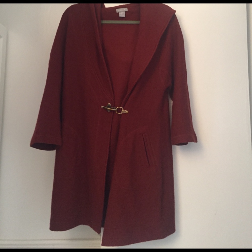 Wool Wrap Hooded Jacket