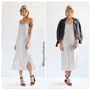 Urban Outfitters S + N Sadie Satin Midi Slip Dress