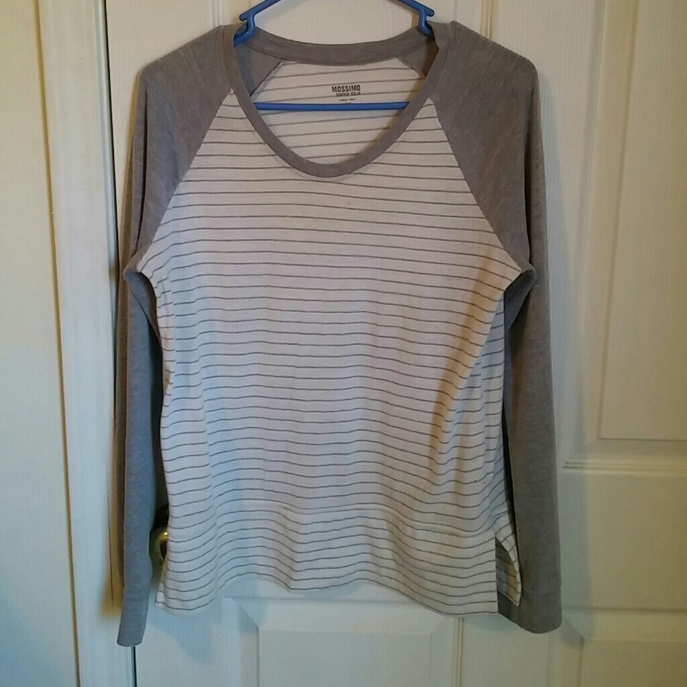 Gray stripe shirt