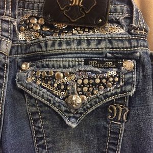 Miss Me Capris 25 EUC BLING!