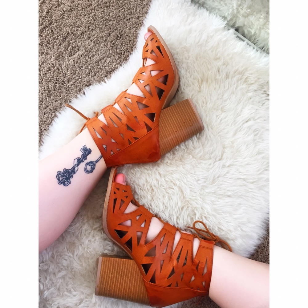 Charlotte Russe Cutout Heeled Booties