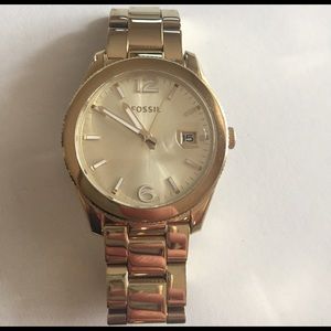 Fossil Boyfriend Watch-Gold