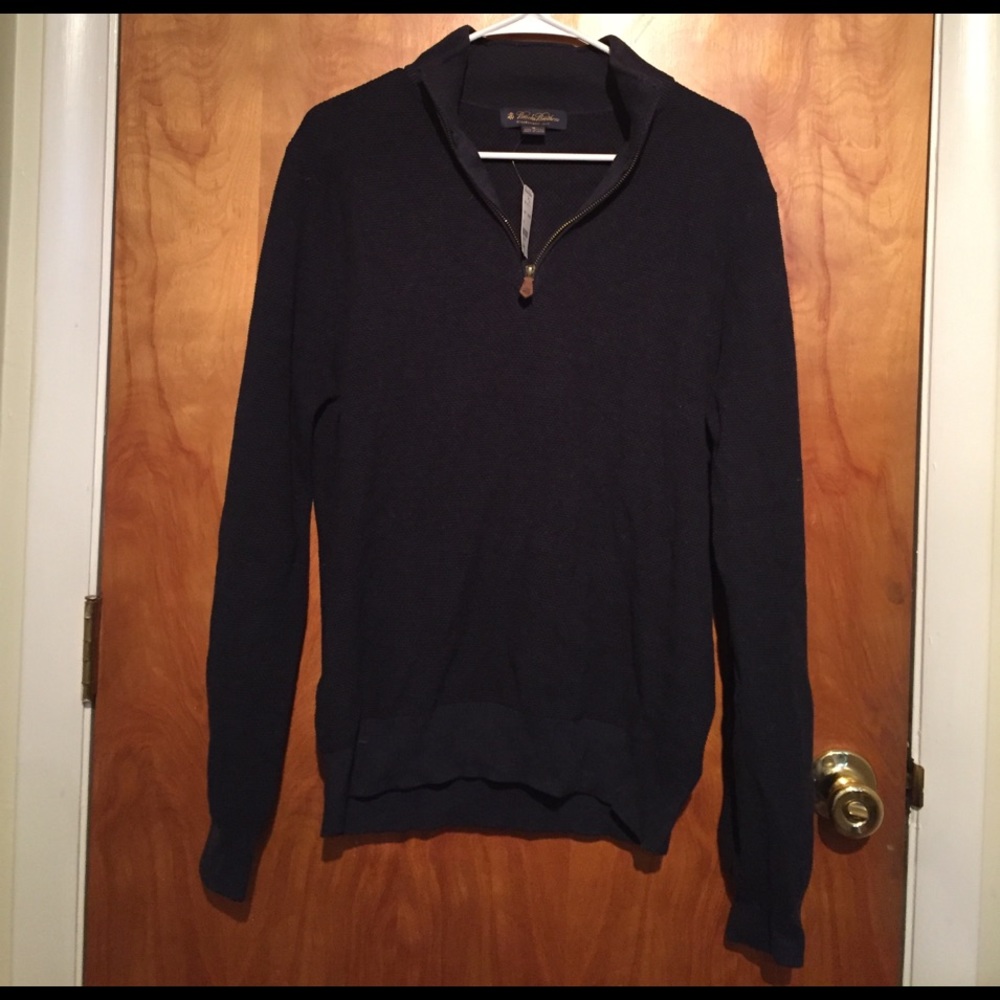 NWT Brooks Brothers navy blue knit sweater