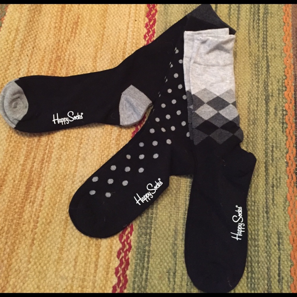 Three-pack of Happy Socks never worn