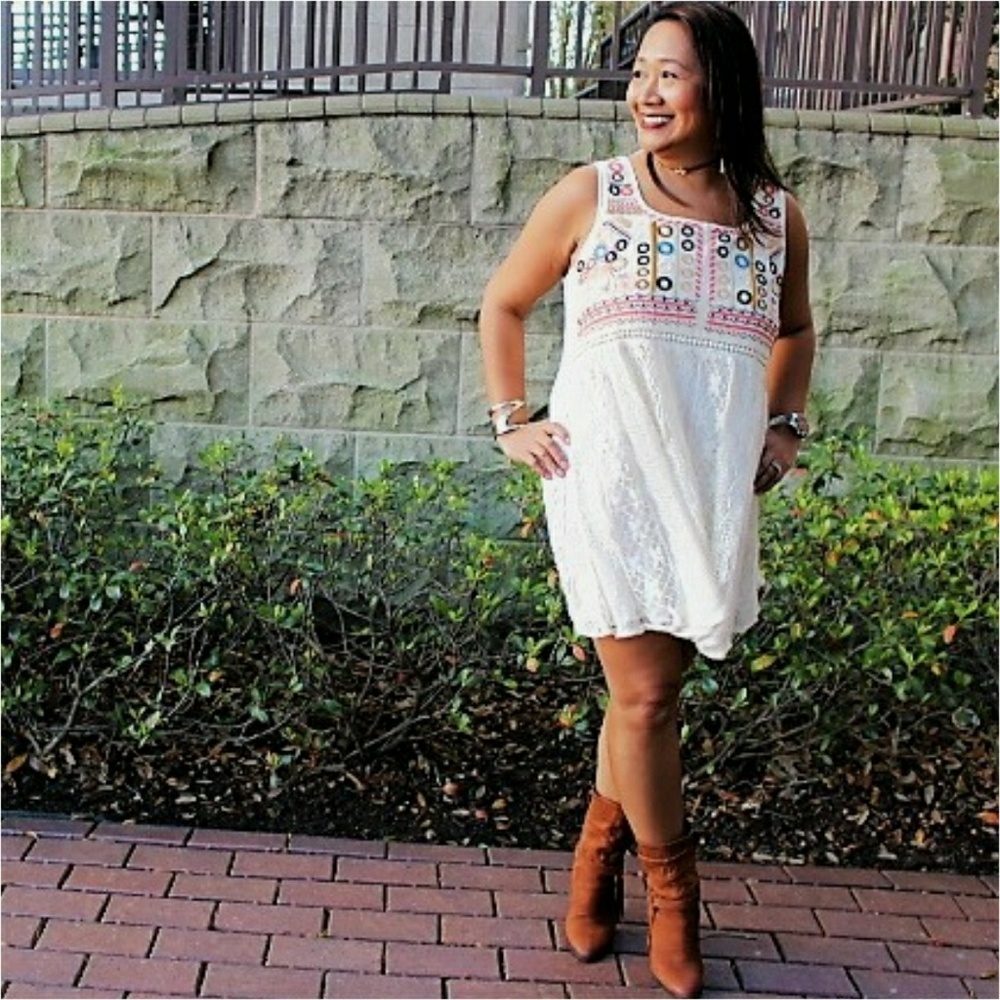 BUY 1, GET 1 FREE! Lace Embroidered Dress - Picture 3 of 4