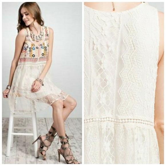BUY 1, GET 1 FREE! Lace Embroidered Dress - Picture 4 of 4